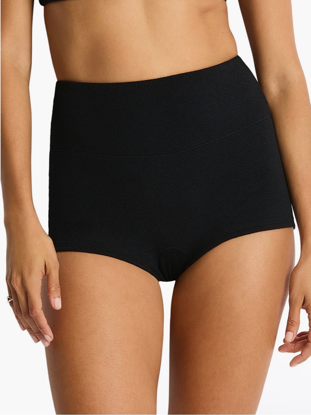Sea Level Swim Australia Essentials Boy Leg Swim Pant Black Bikini Shorts 8 NWT